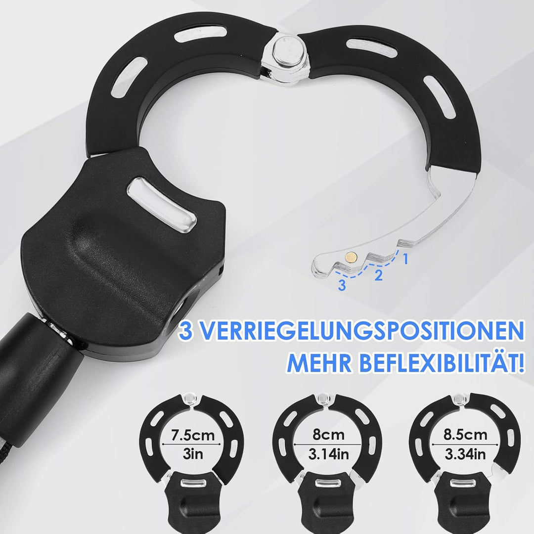 E Scooter Schloss, Schloss für E Scooter mit Silikonschutz Gegen Kratzer, Diebstahlschutz Handschell