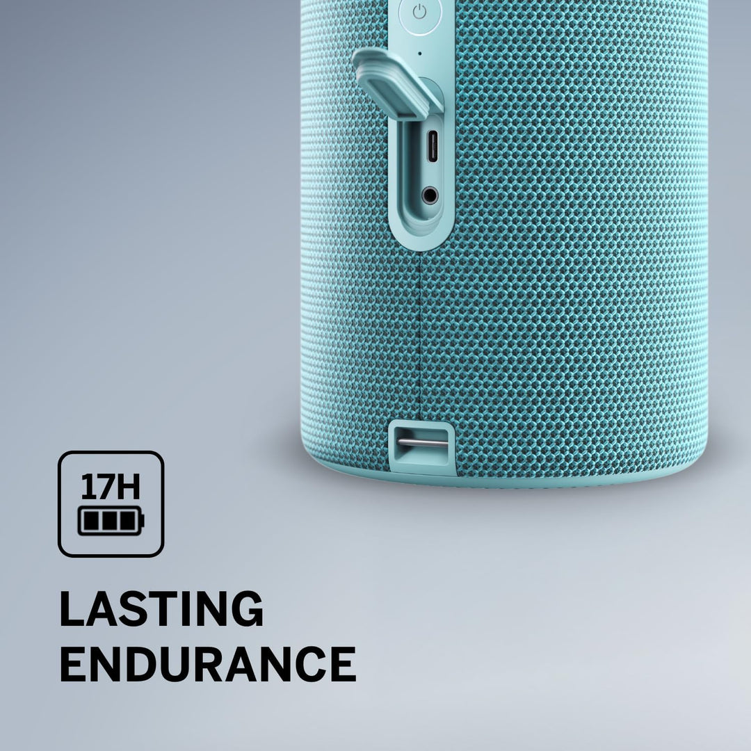 Loewe We. HEAR 2 Aqua Blue, Bluetooth Lautsprecher, 60W, Wasserresistent, Tragbar, Aufladbar, 17h La