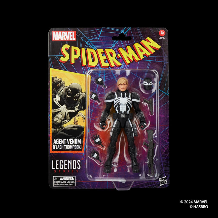 Marvel Legends Series Agent Venom (Flash Thompson) Action-Figur zu den Comics, Schwarz, Agent Venom