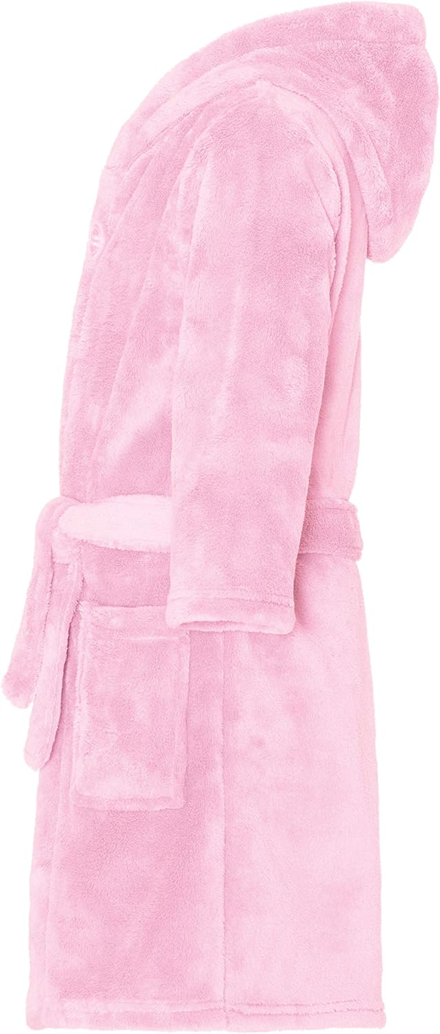 Playshoes Unisex Kinder Fleece-Bademantel Morgenmantel, rosa, 146/152