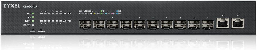 Zyxel XS1930-12F-ZZ0101F network switch Managed L2/L3 10G Ethernet (100/1000/10000) Black 12-Port, 1