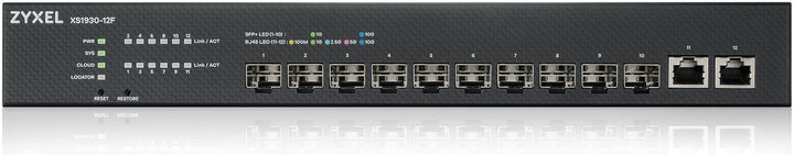 Zyxel XS1930-12F-ZZ0101F network switch Managed L2/L3 10G Ethernet (100/1000/10000) Black 12-Port, 1