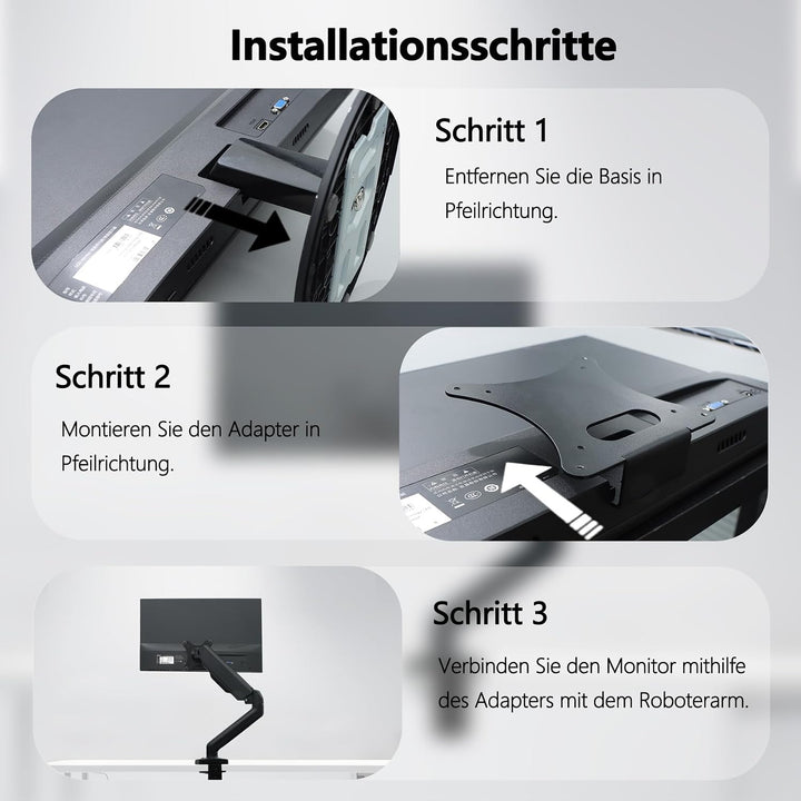 SB220Q VESA-Adapter kompatibel mit Acer SA220Q,SA230,SA240Y,SA270,SB230,SB240Y,SB270,HA220Q,HA270,R2