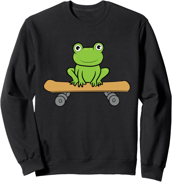 Skateboarding Frosch Skateboard Frosch Skateboarder Sweatshirt