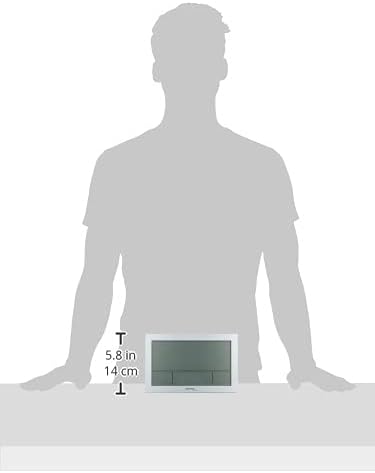 Technoline WS8016 WS 8016 Funk-Wand-Uhr mit Temperaturanzeige, Kuststoff, silber, klein: 22,5 x 14,3