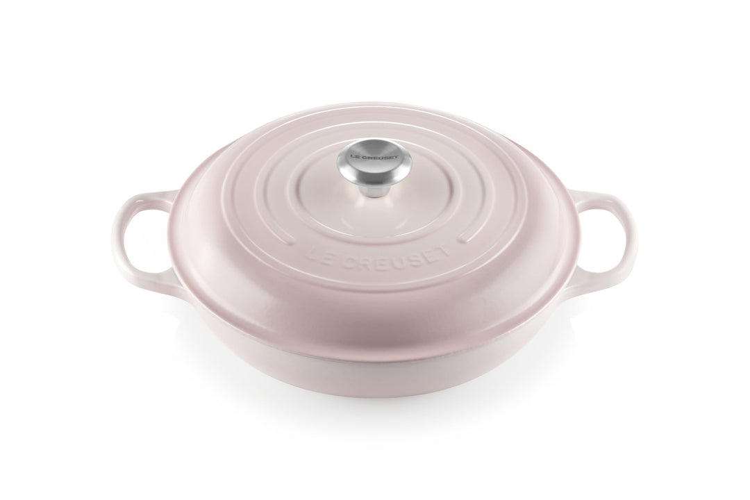 Le Creuset Signature Gusseisen Gourmet-Profitopf, Rund, Ø 30 cm, 3,5 l, Für alle Herdarten inkl. Ind