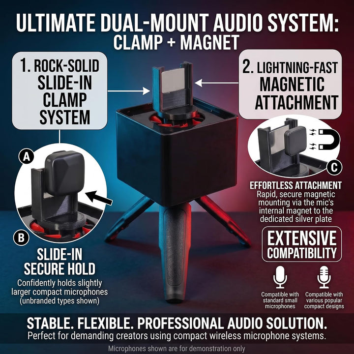Mikrofonhalter für DJI Mic Mini2/Mini/3/2 RODE Wireless Mikrofon Schreibtisch Desktop Stativ &amp; Handh