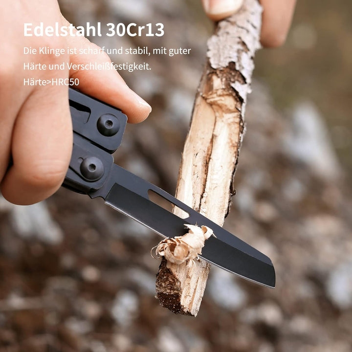 Multitool Werkzeug, NexTool 9-IN-1 Präzise Skala Schraubenschlüssel Zange Messer Holzsäge 2 Schraube