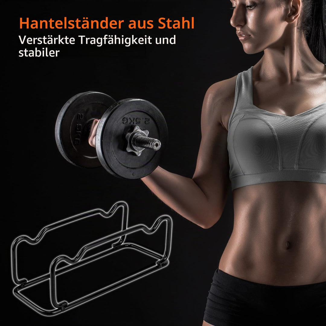 QWORK® 1 Stück hantelständer, hantelablage kurzhantel, langhantelständer, hantelhalterung, 30x11x10c