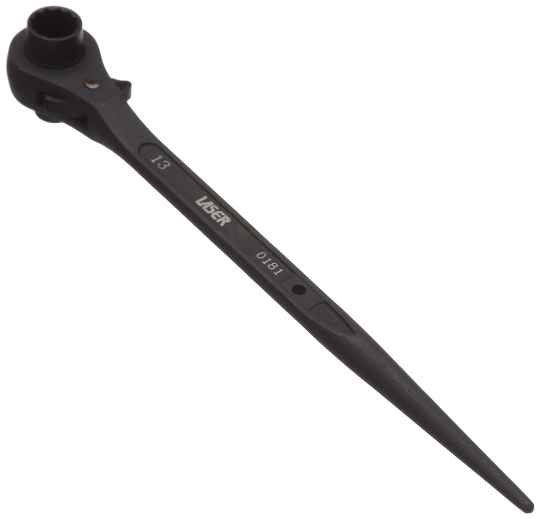 Laser 0181 0181 Ratschenschlüssel mit Konischem Griff, 10 mm 13 mm