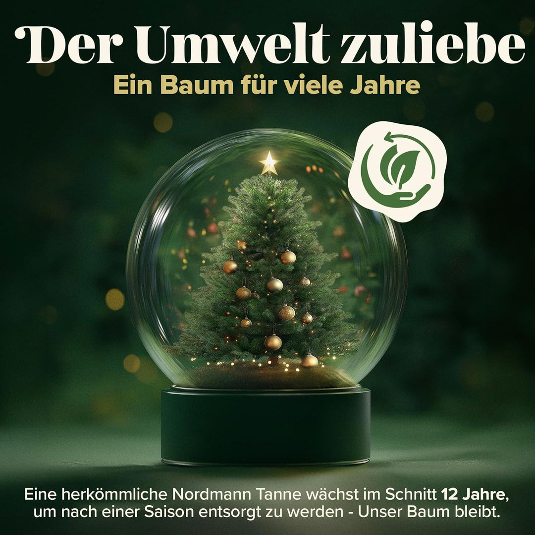 Weihnachtsbaum künstlich 90cm aus 100% Spritzguss - TESTSIEGER - Naturgetreu, dichte Zweige, Künstli