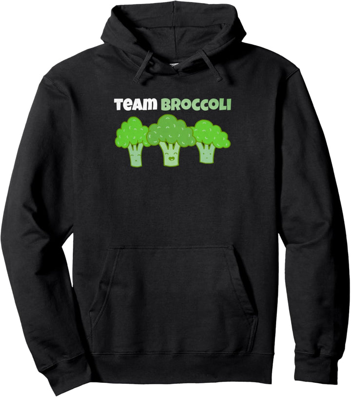Vintage Team Broccoli Vegan Vegetables Plant Based Veggies Pullover Hoodie