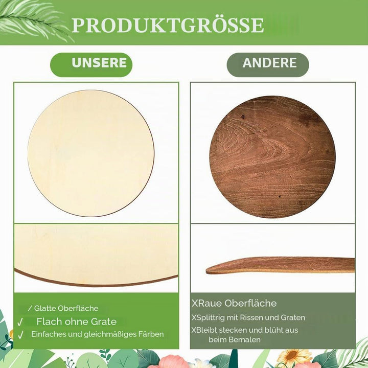 12 Stück Naturholzscheiben Holzscheiben 30cm Durchmesser Natürliche Holzplatte Rund zum Bemalen Unbe