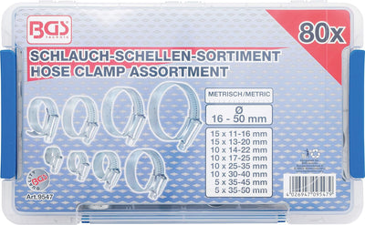 BGS 9547 | Schlauch-Schellen Sortiment | 80-tlg.