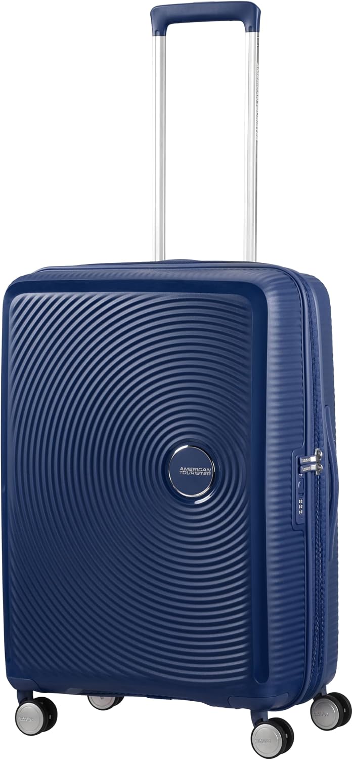 American Tourister Soundbox - Spinner M Erweiterbar Koffer, 67 cm, 81 L, Blau (Midnight Navy) Blau (