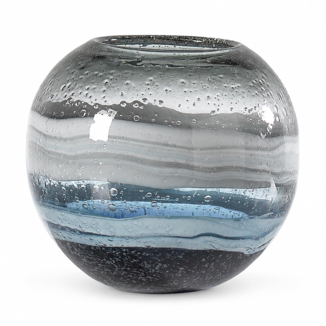 Torre &amp; Tagus Andrea Handgefertigte Vase aus Glas mit Wirbel, für Heimdekoration, Wohnzimmer, Tafela