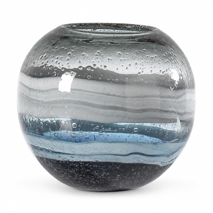 Torre &amp; Tagus Andrea Handgefertigte Vase aus Glas mit Wirbel, für Heimdekoration, Wohnzimmer, Tafela