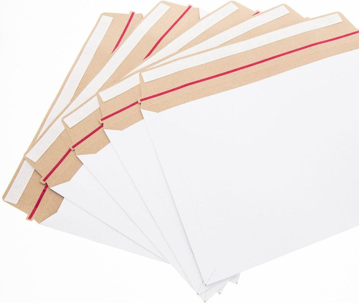 25 Versandtaschen B4 Weiss 450g Kartonumschläge 250x350mm Weiss B4 450g (250x350 mm) 25 Stück, Weiss
