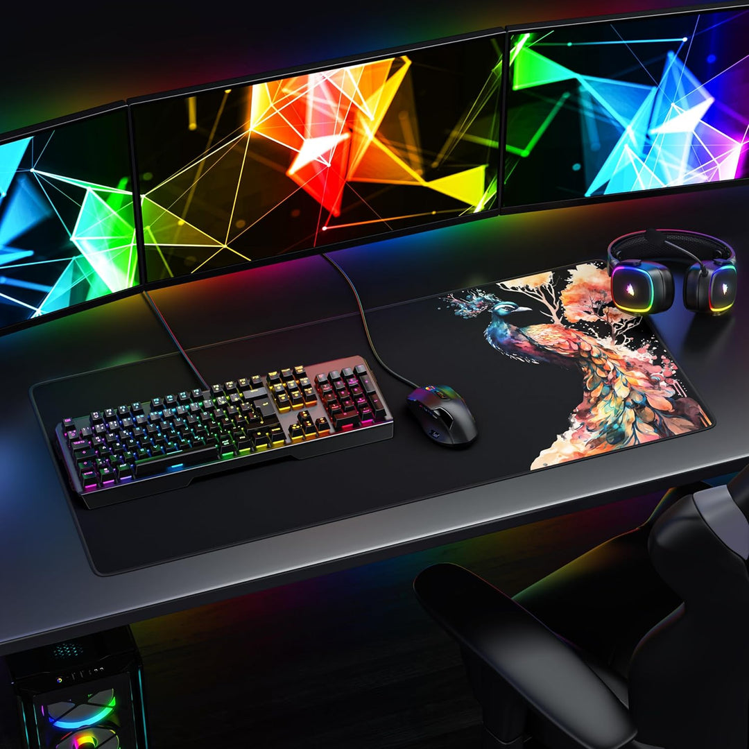 TITANWOLF - XXL Speed Gaming Mauspad 900 x 400mm - XXL Mousepad - Tischunterlage Large Size - verbes