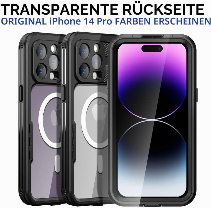 AICase für iPhone 14 Pro Wasserdicht Hülle mit MagSafe Unterstützung, (6.1") 360 Grad Schutz Outdoor
