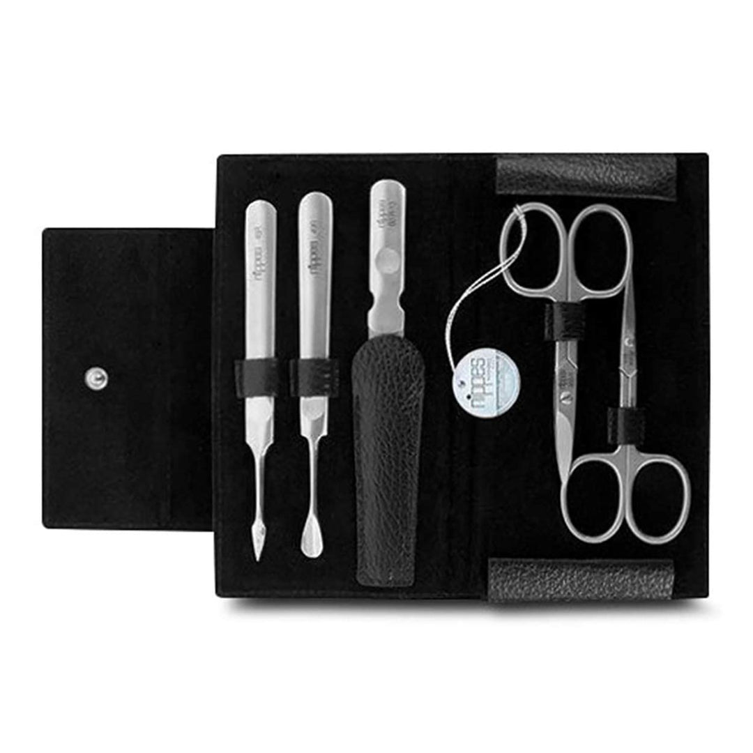 nippes Solingen Premium Line Maniküre Set Leone, 5-teilig, Edelstahl rost- und nickelfrei, Rindslede