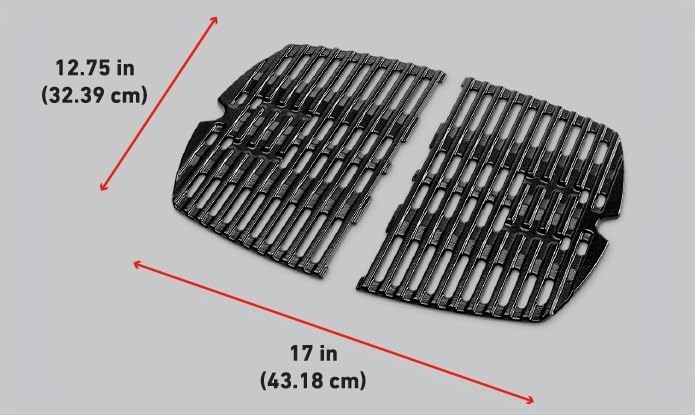 Weber 7644 Porcelain-Enameled Cast-Iron Cooking Grates, 30x4.4x44.2 cm Single, Single