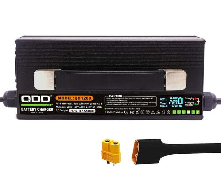 QDD 62,9 V Lithium-Batterie Ladegerät 71,4 V 17S 15A High-Power Smart OLED Display Lade