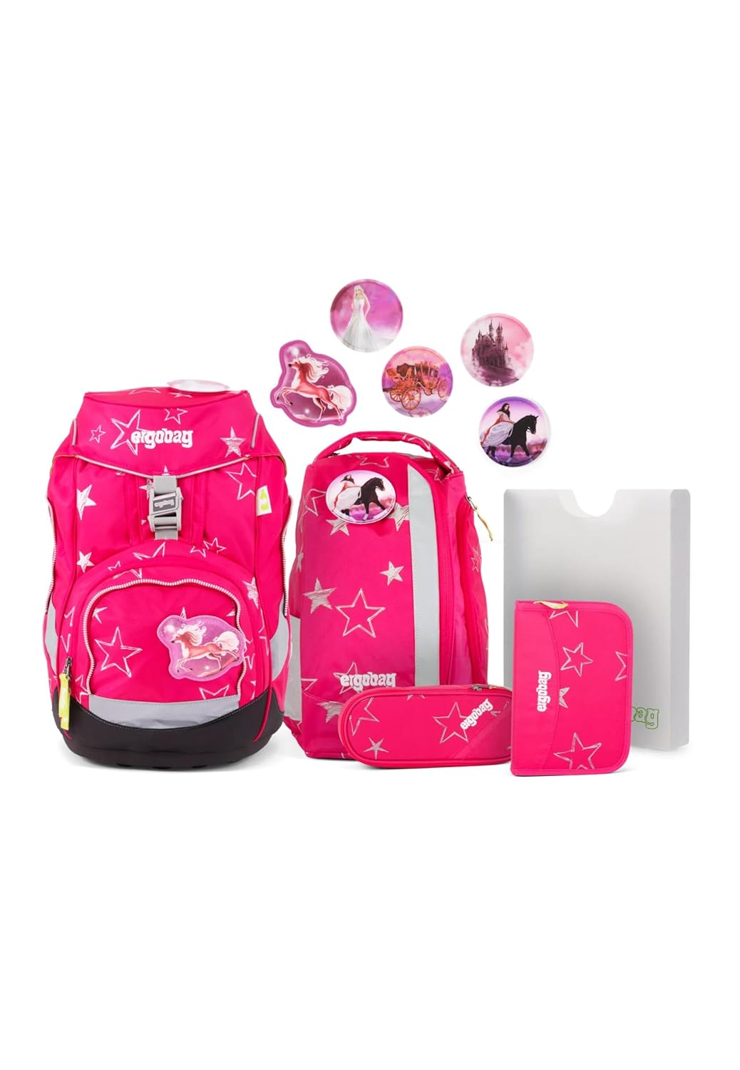ergobag pack Set ergonomischer Schulrucksack Flexibel 6-teilig 1. Klasse Grundschule 35 cm Cinbärell