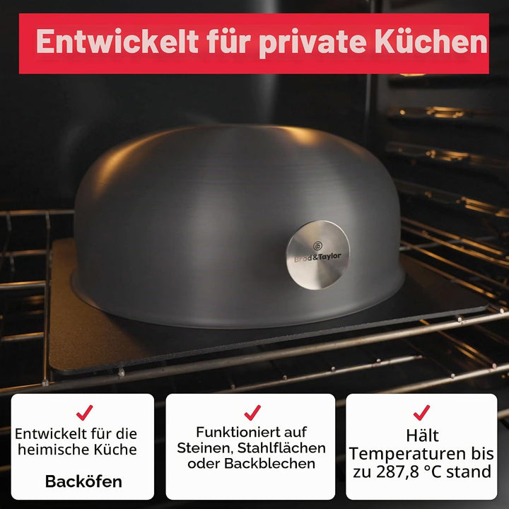 Brod & Taylor Ultraleichte Backschale für Sauerteigbrot (Boule) - kein Vorheizen nötig für knusprige