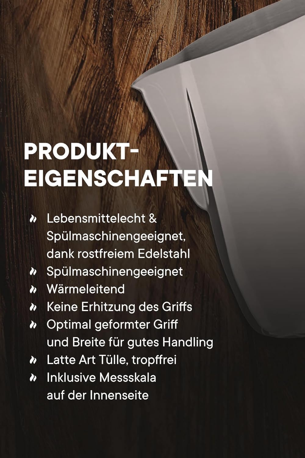 roastmarket Milchkännchen – Ideal zum Milchaufschäumen - Für Cappuccino & Latte Art – Aufschäumkännc