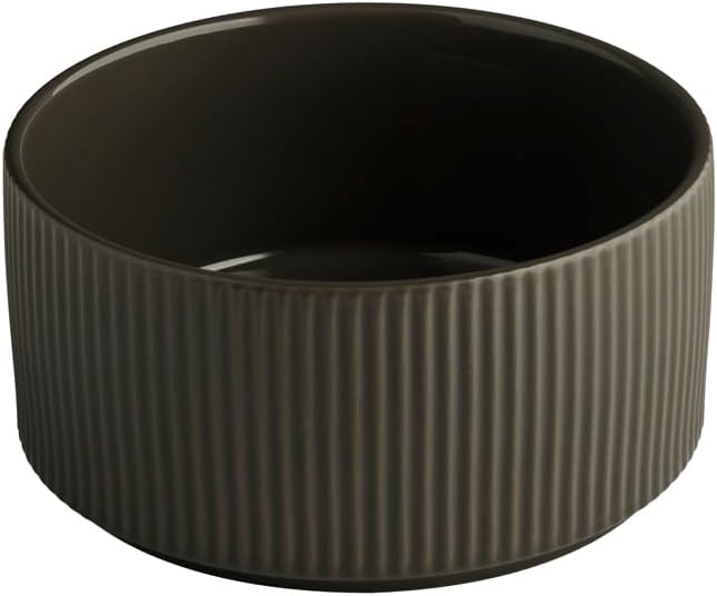 APS 19076 Schale THE GRID - Porzellan mud (braun), Ø 16 cm, 1,6 Liter, stapelbar, 6er Set