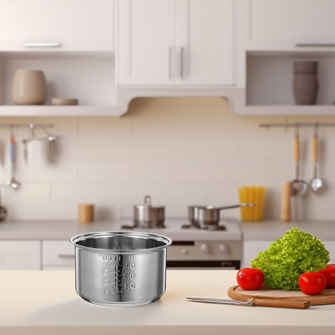 Edelstahl Innentopf Für Reiskocher 1.6L Universeller Ersatz Topf Für Elektrische Reiskocher Mit Effi