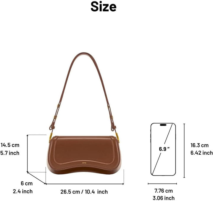 JW PEI Damen Joy Schultertasche Braun, Braun