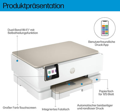 HP Envy Inspire 7220e Multifunktionsdrucker, Tintenstrahldrucker, 6 Monate gratis drucken mit HP Ins