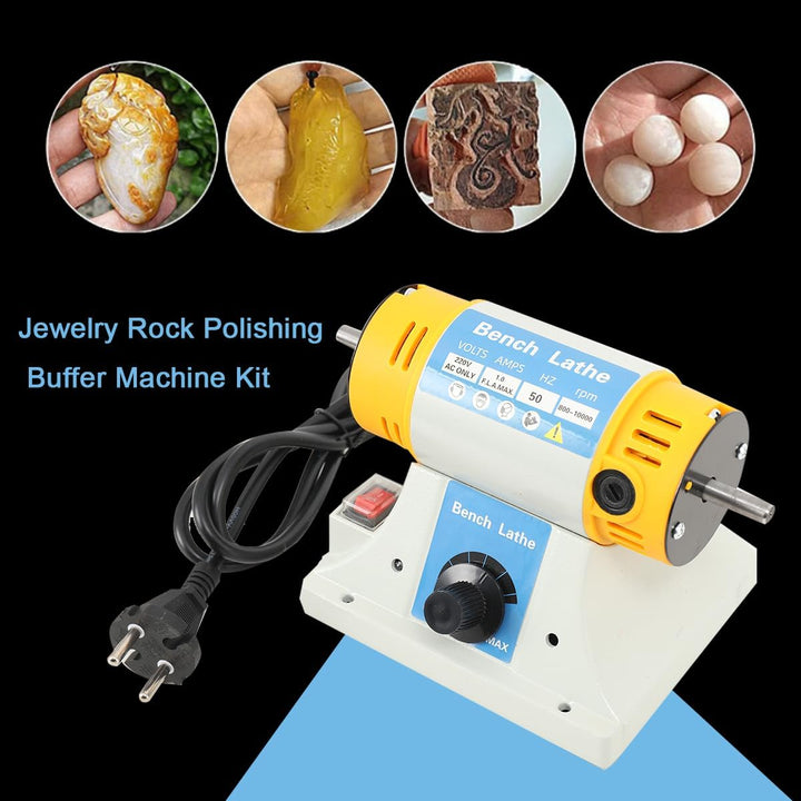 Steinpoliermaschine Tischpolierer, Edelstein-Polierschleifmaschine 220V 320W, Elektrisch Steinschlei