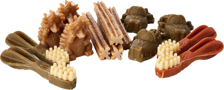 WHIMZEES Natürliche Getreidefreie Zahnpflegesnacks, Kaustangen für Hunde, Monats-Packung &amp; Natürlich