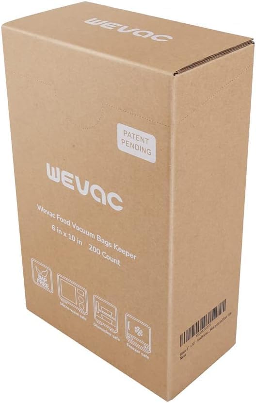 Wevac Vakumierergerät Beutel 15x25cm / 200 Beutel Vakuumierbeutel für Lebensmittel, geeignet, Profi-
