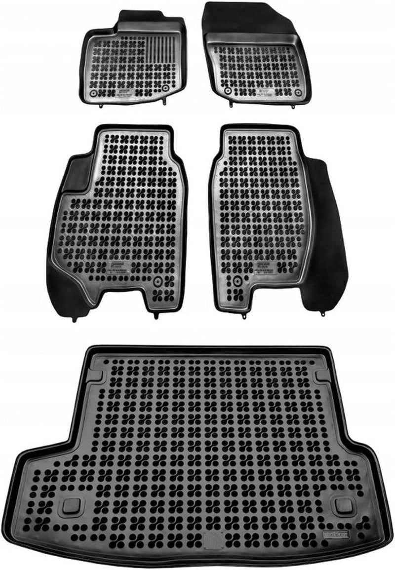 M MOTOS Satz Gummifussmatten und Kofferraummatten für Honda Civic IX 2013-2017 - Verbessern Sie Ihre