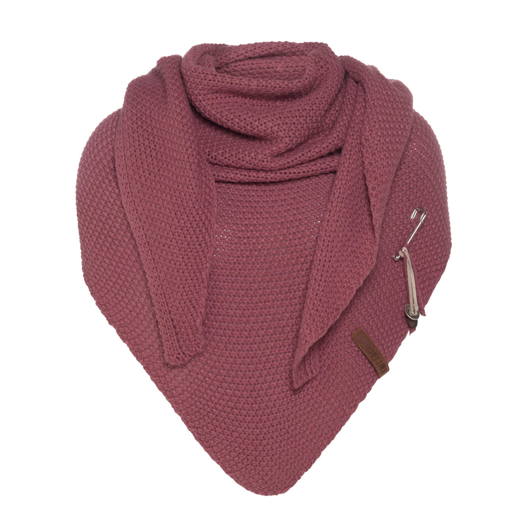 KNIT FACTORY - Dreiecksschal Coco - Damen Strickschal mit Wolle - Umschlagtuch für den Herbst und Wi