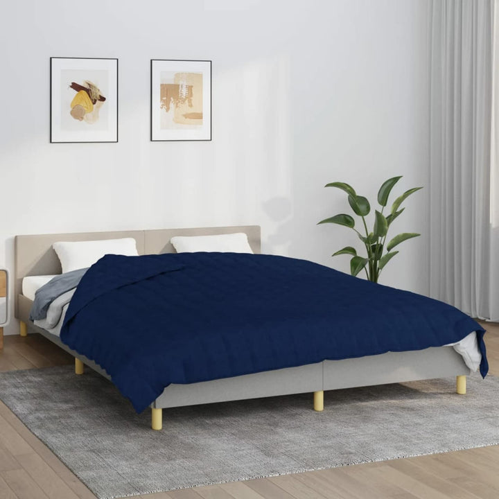 Homgoday Gewichtsdecke aus blauem Stoff, 200 x 200 cm, 13 kg, Decken für Haus und Garten