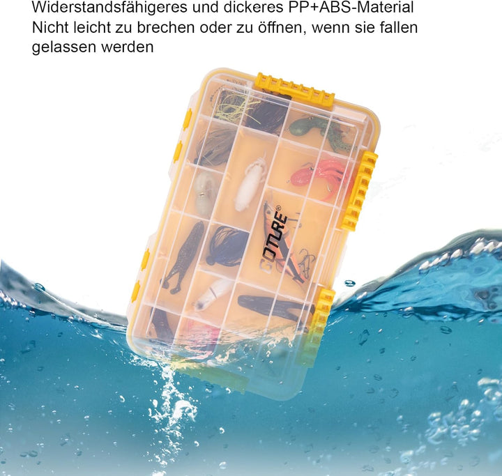 Goture Tacklebox,Kleinteilebox Angeln,Tackle Box Angeln,Köderbox,Angelbox kiste Koffer，Angelzubehör