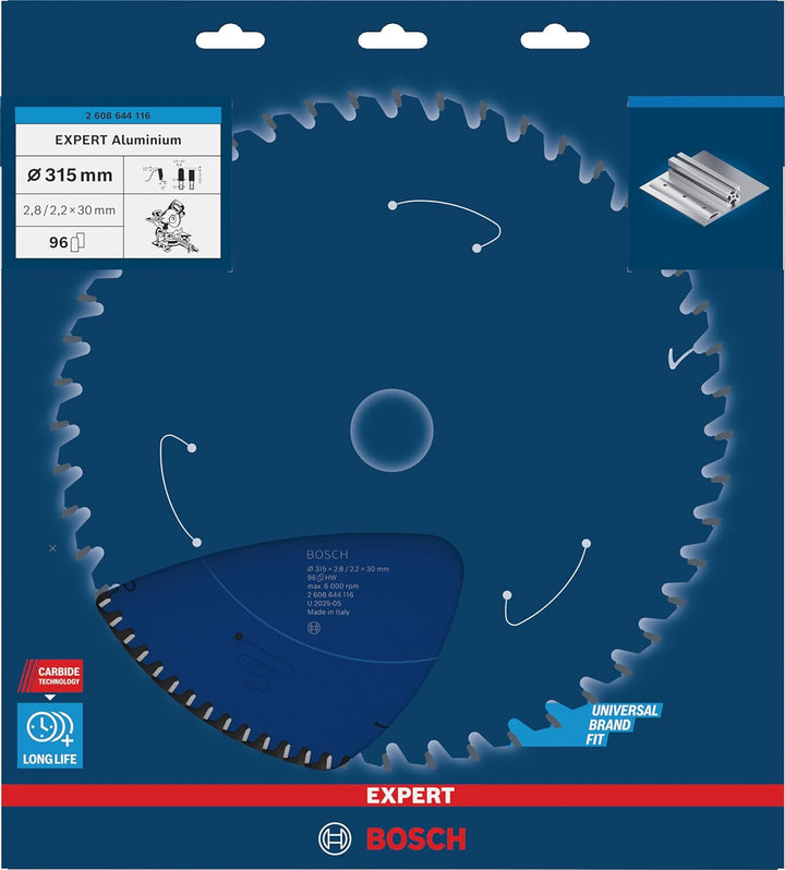 Bosch Accessories Bosch Professional 1x Kreissägeblatt Expert for Aluminium (für Aluminium, Sägeblat