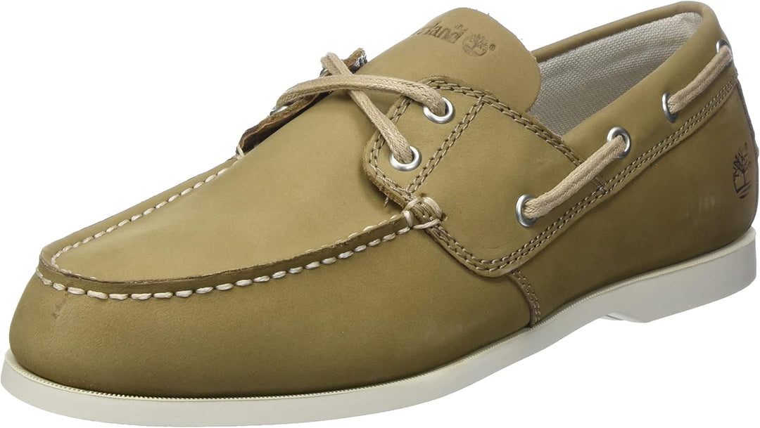 Timberland Herren Cedar Bay 2 Eye Boat Shoe 40 EU Weit Medium Beige Nubuck, 40 EU Weit Medium Beige