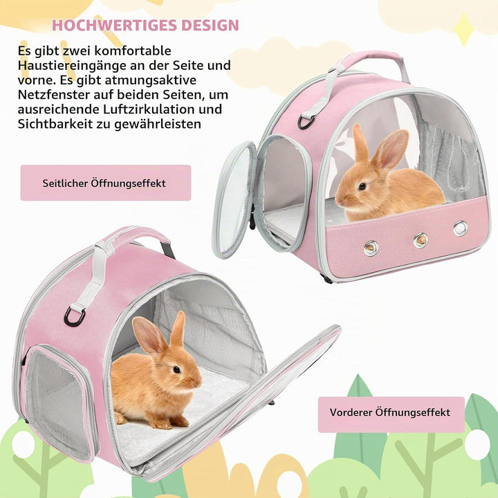 Kleine Haustier-Tragetasche, Kleintier Tragetasche, Transportbox für Katze Mit Seitlicher Öffnung, M