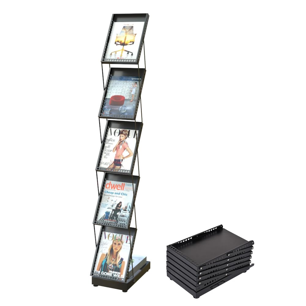 BLV 5 Schicht Faltbare prospektständer & prospekthalter Zeitschriftenständer Büroregale Katalog Lite