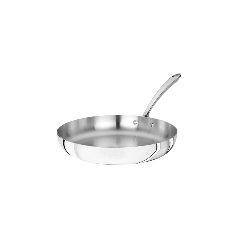 Pentole Agnelli Linie 1907 Pfanne mit Griff, Metall, Silber/schwarz, 24 cm, 24 cm