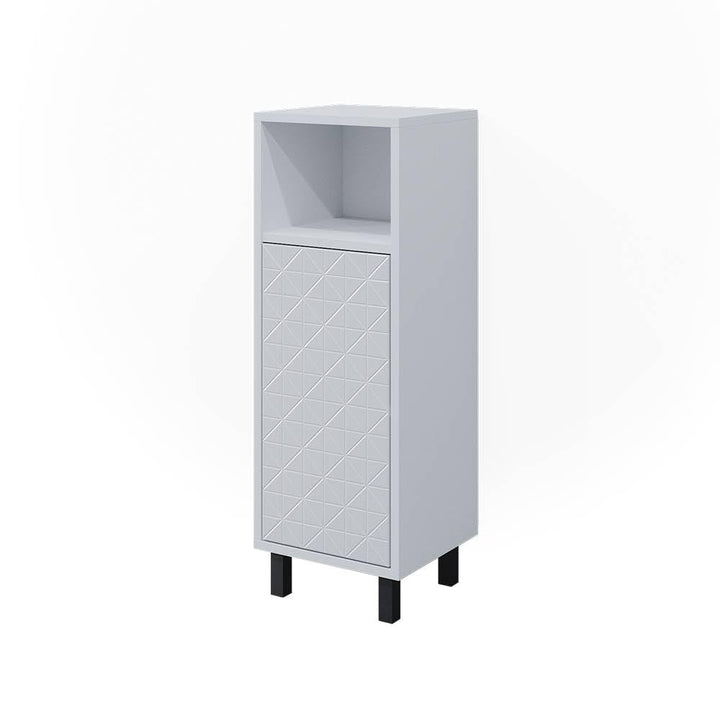 Vicco Midischrank Agasta, Weiss Hochglanz, 30 x 87.2 cm Weiss Hochglanz Badschrank, Weiss Hochglanz