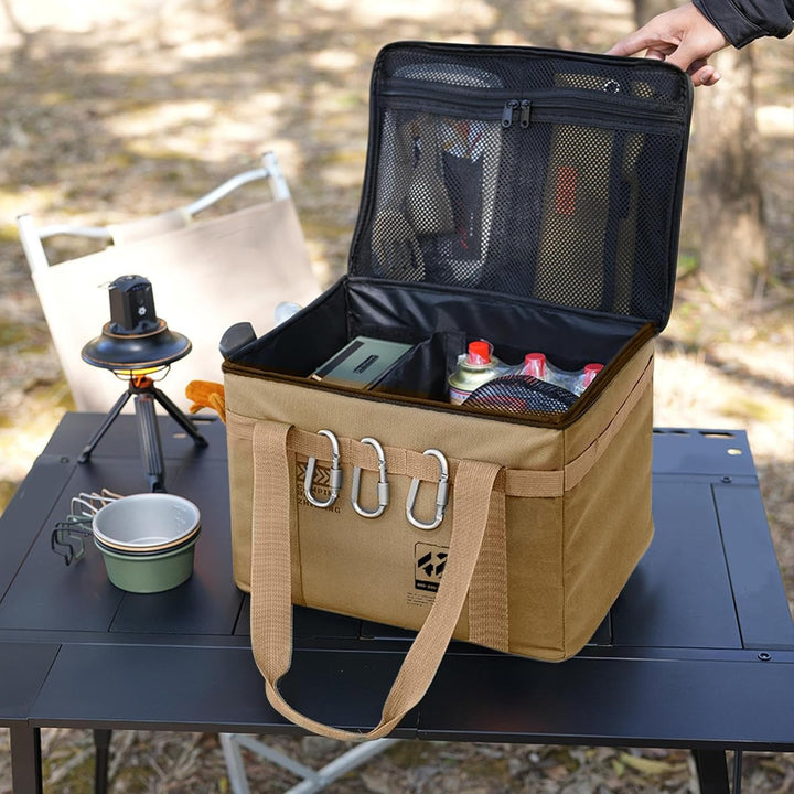 Camping-Aufbewahrungstaschen Wasserdicht Faltbar Organisation Khaki, Khaki