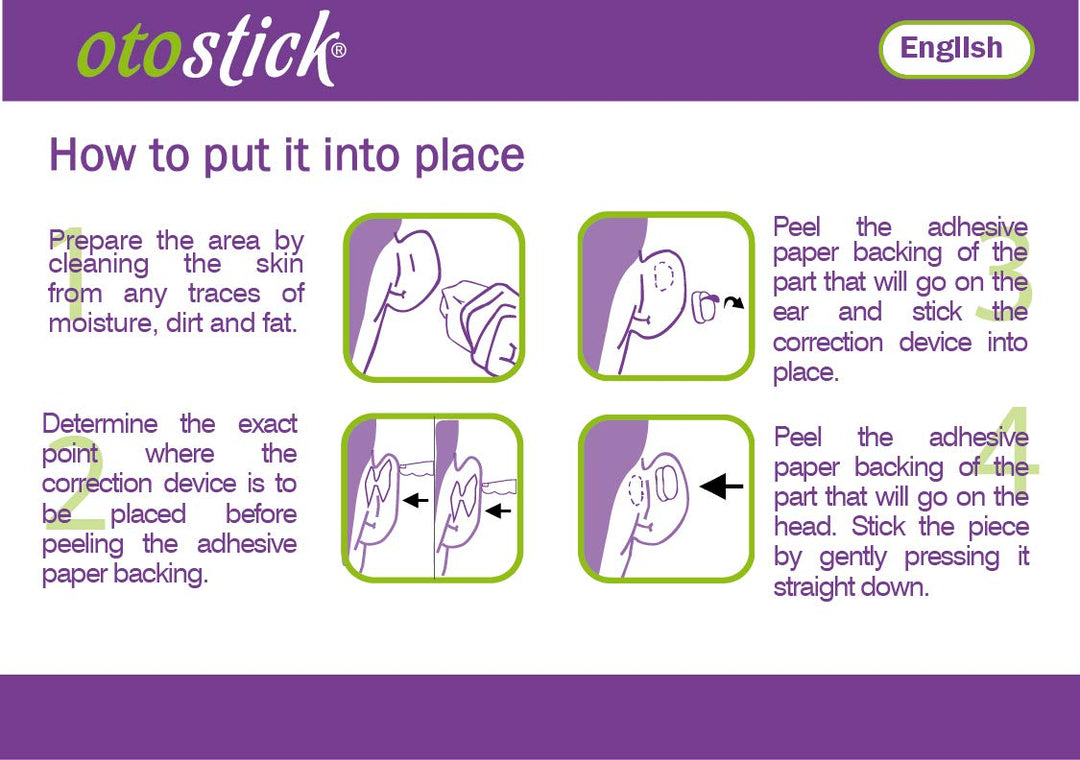 Otostick PACK-3 | Cosmetic Ear corrector | It Contains 8 Correctors | From 3 Years of