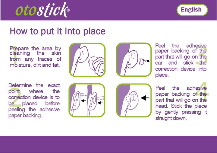 Otostick PACK-3 | Cosmetic Ear corrector | It Contains 8 Correctors | From 3 Years of